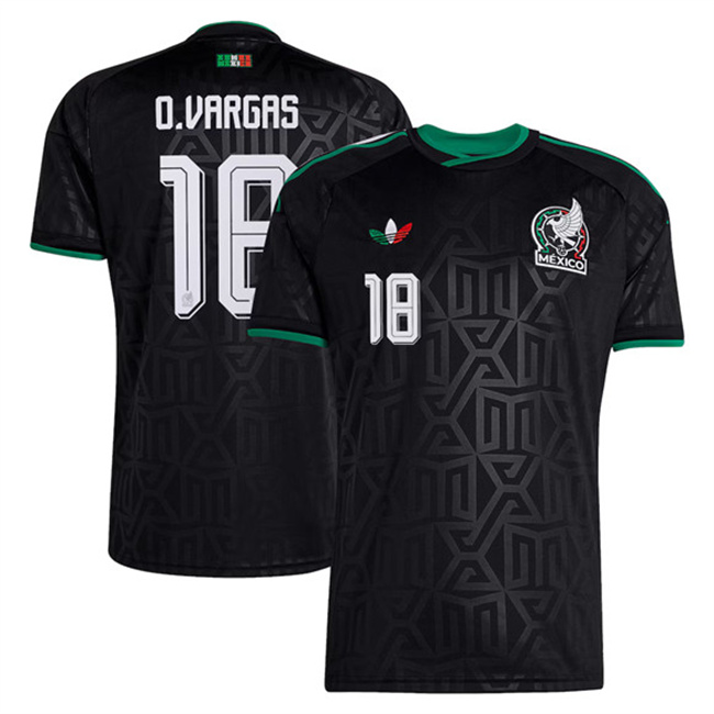 Men's Mexico #18 Obed Vargas Black 2026 Soccer Jersey